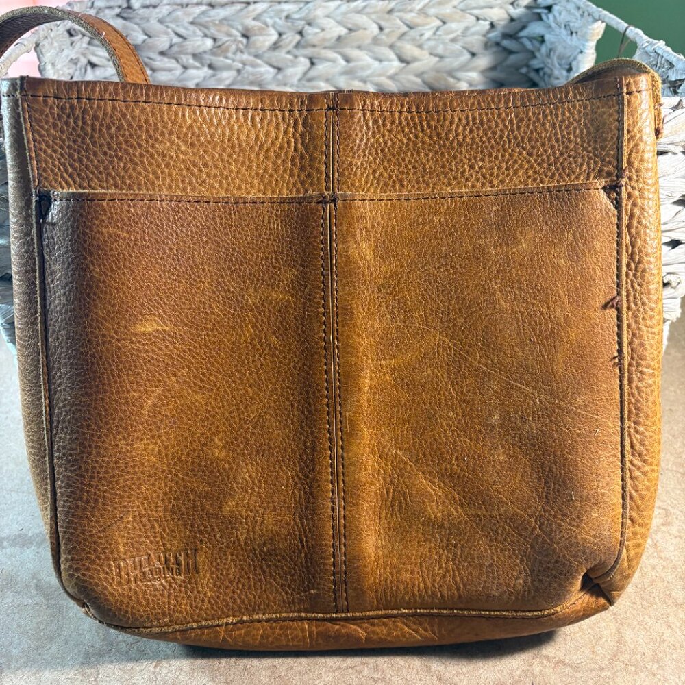 Duluth Trading Lifetime Leather Pebbled Crossbody Sling Purse